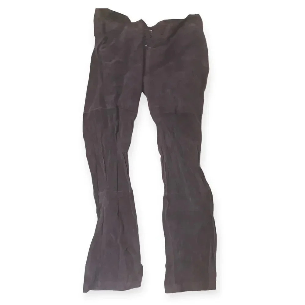 Y2k Deadstock Brown High Rise Suede Pants